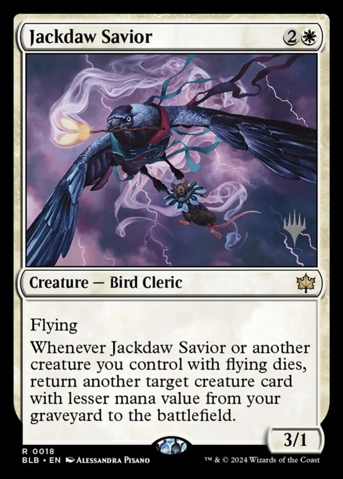 Jackdaw Savior <planeswalker stamp> [BLB]