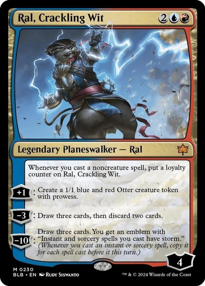Ral, Crackling Wit <planeswalker stamp> [BLB] (F)