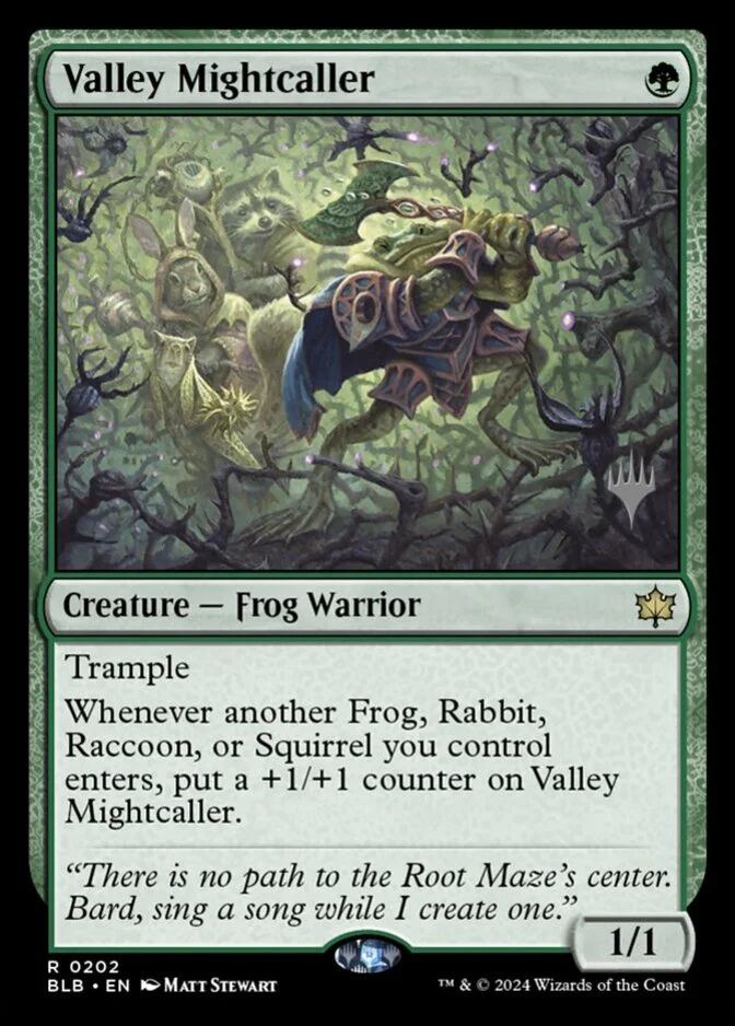 Valley Mightcaller <planeswalker stamp> [BLB] (F)
