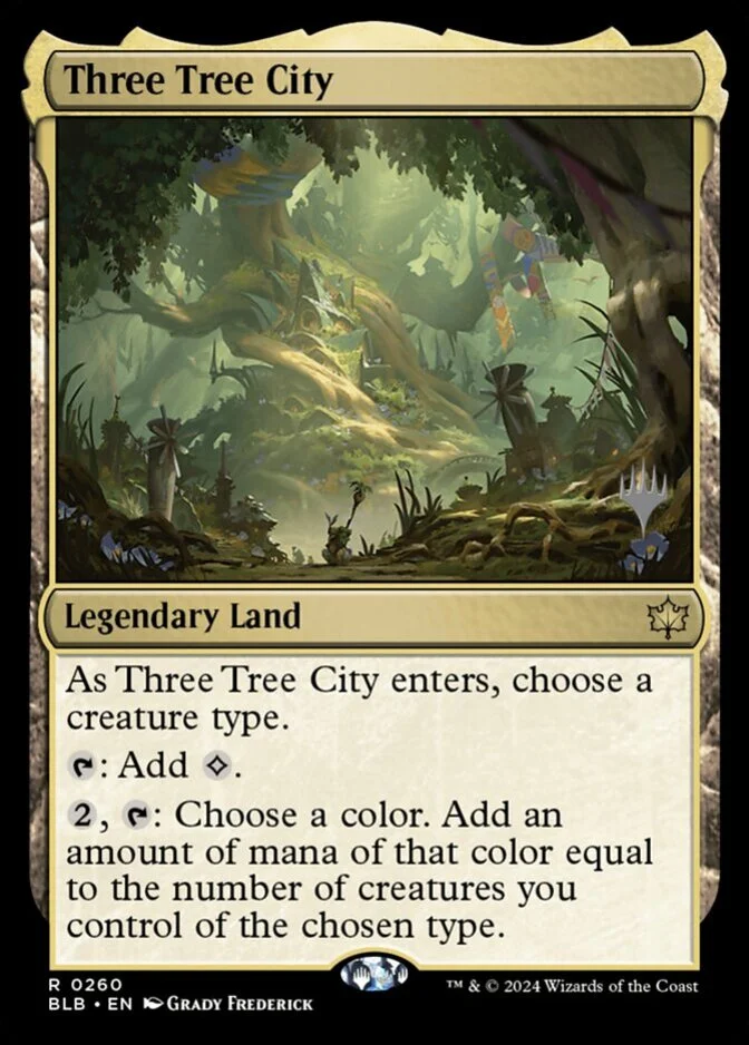 Three Tree City <planeswalker stamp> [BLB] (F)