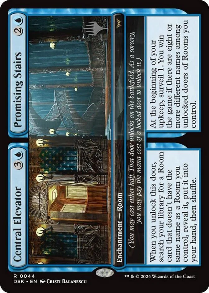 Central Elevator // Promising Stairs <planeswalker stamp> [DSK]