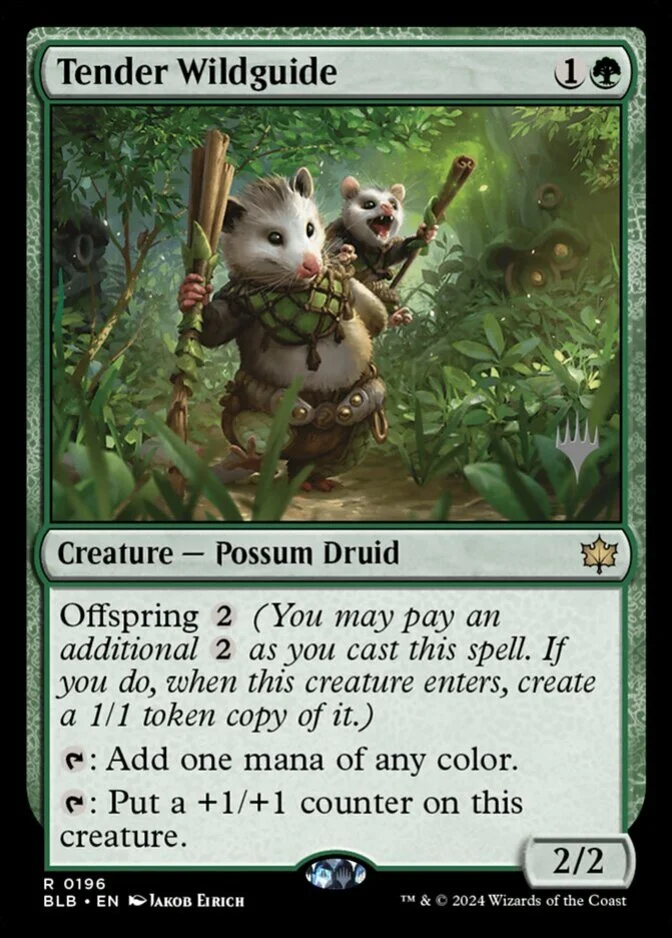 Tender Wildguide <planeswalker stamp> [BLB]