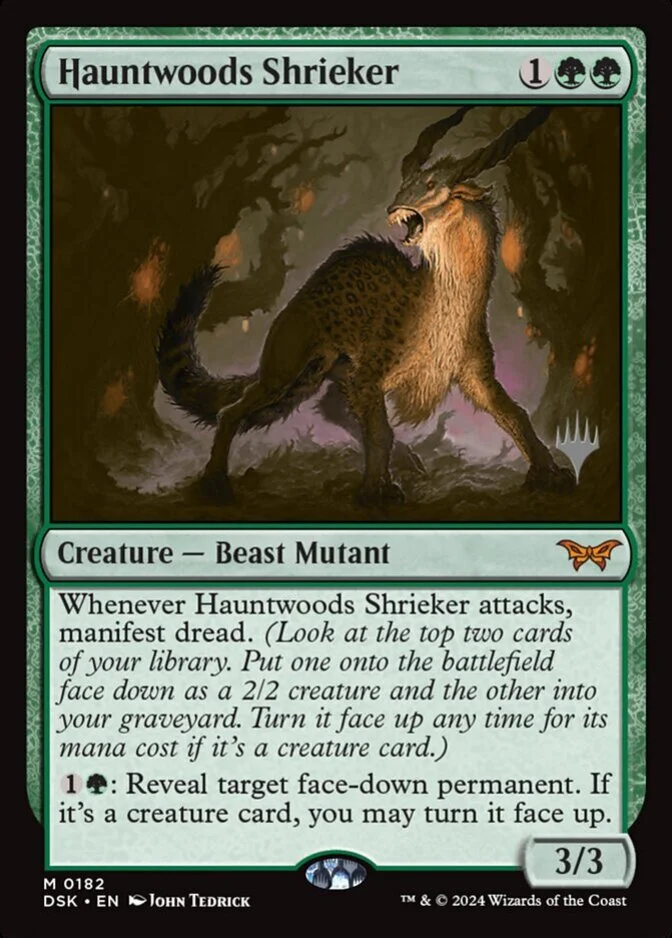 Hauntwoods Shrieker <planeswalker stamp> [DSK] (F)