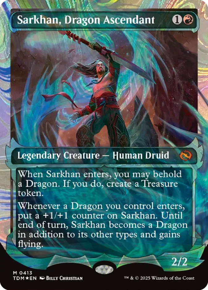Sarkhan, Dragon Ascendant <showcase foil> [TDM] (F)
