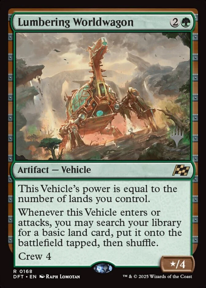 Lumbering Worldwagon <planeswalker stamp> [DFT] (F)