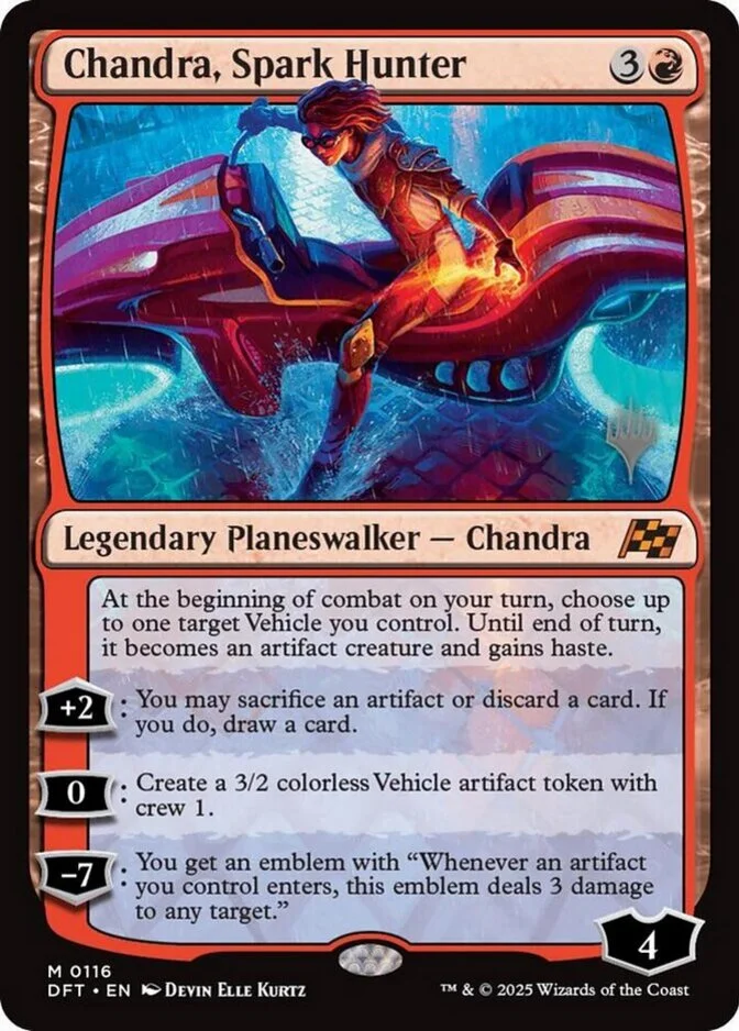 Chandra, Spark Hunter <planeswalker stamp> [DFT]