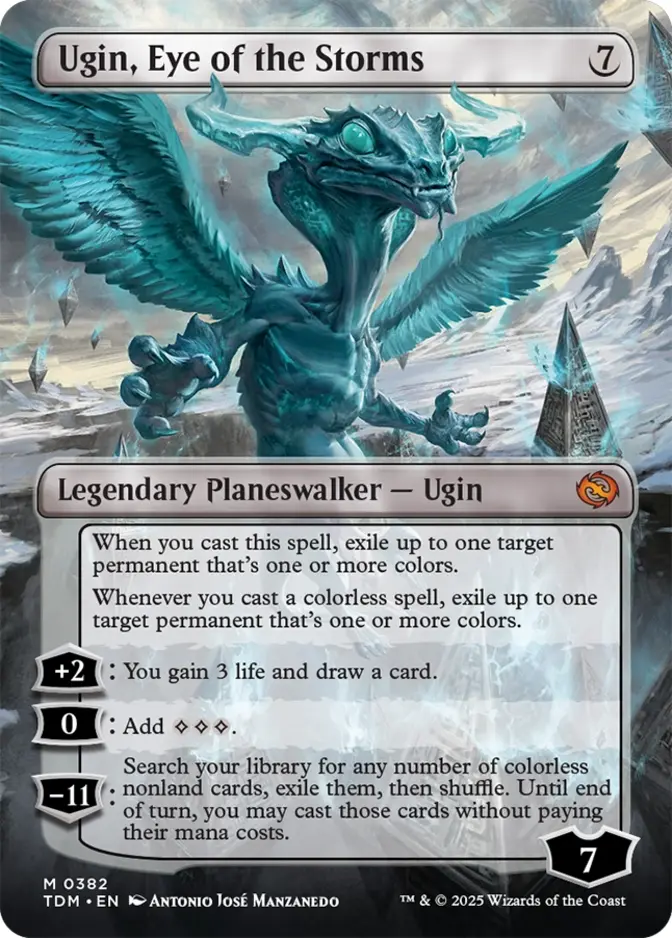 Ugin, Eye of the Storms <borderless reversible - alternate> [TDM]
