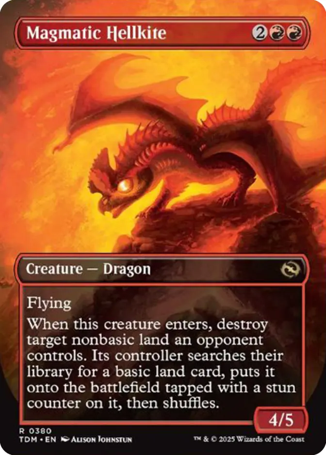 Magmatic Hellkite <borderless reversible - alternate> [TDM]