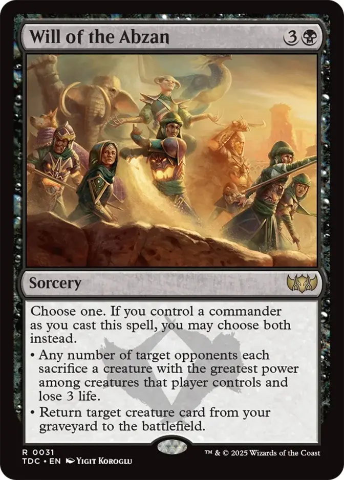 Will of the Abzan [TDC]