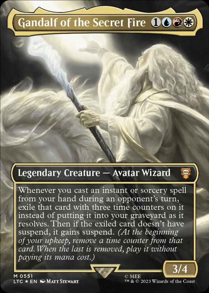 Gandalf of the Secret Fire <borderless - Surge Foil> [LTC] (F)