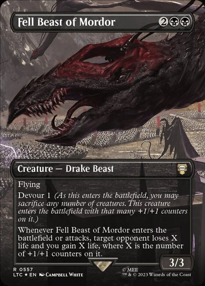 Fell Beast of Mordor <borderless - Surge Foil> [LTC] (F)