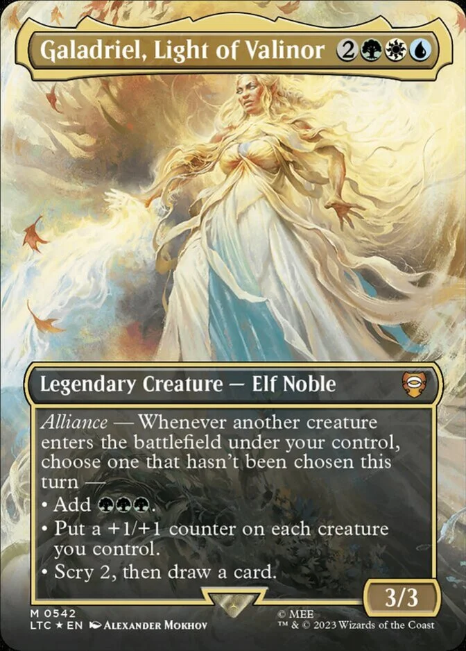 Galadriel, Light of Valinor <borderless - Surge Foil> [LTC] (F)