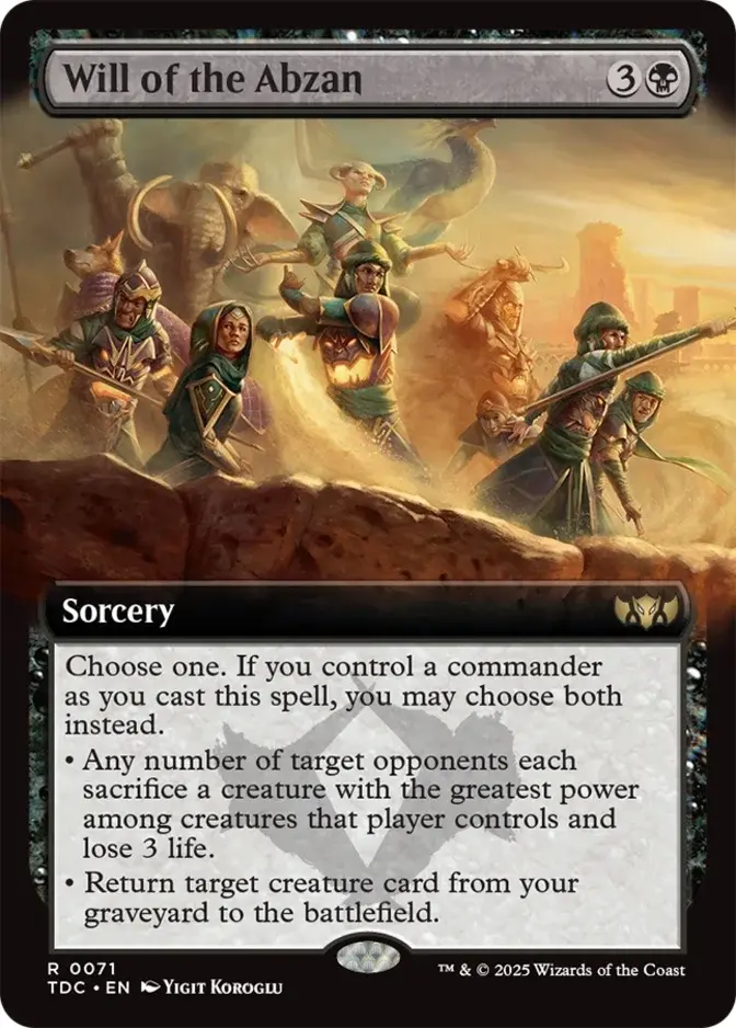 Will of the Abzan <extended> [TDC]