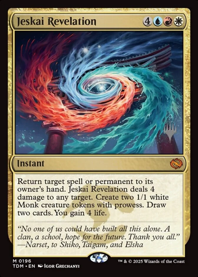 Jeskai Revelation <planeswalker stamp> [TDM] (F)