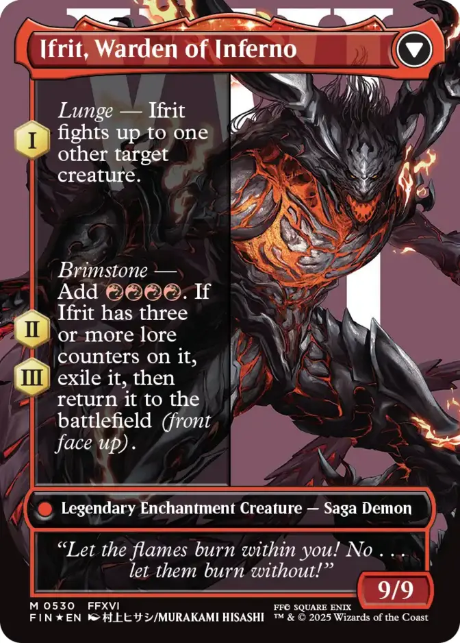 Ifrit, Warden of Inferno <borderless - surge foil> [FIN] (F)