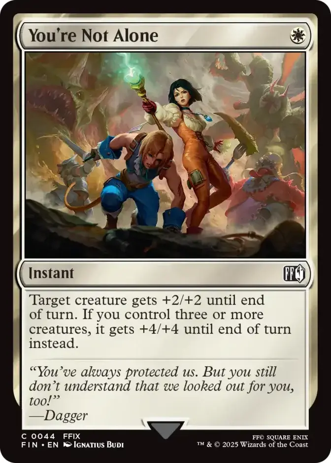 You're Not Alone [FIN] (F)