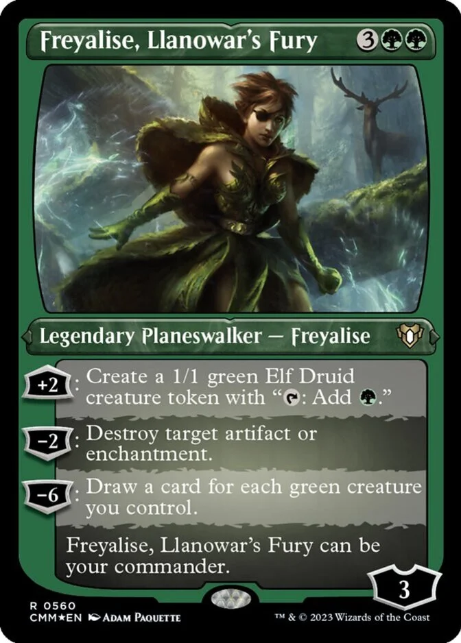Freyalise, Llanowar's Fury <foil etched> [CMM] (F)