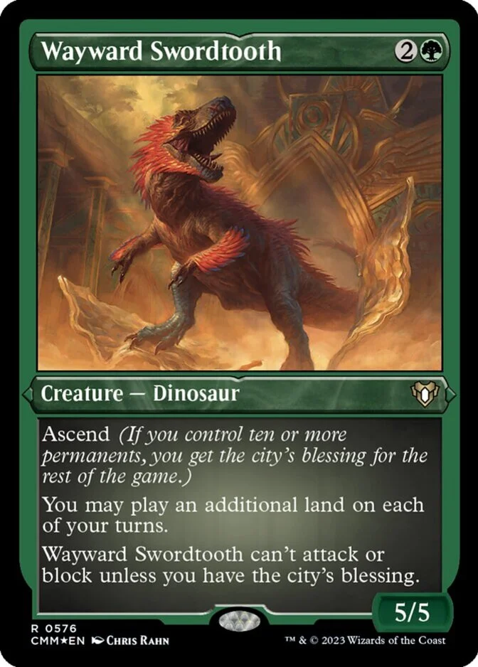 Wayward Swordtooth <foil etched> [CMM] (F)