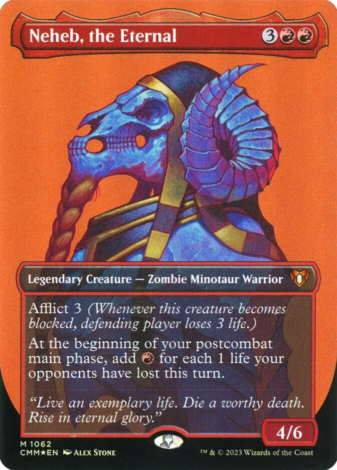 Neheb, the Eternal <borderless profile - textured foil> [CMM] (F)