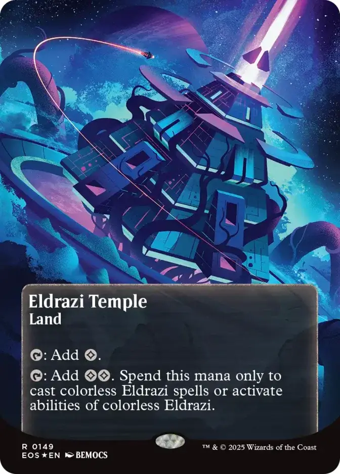 Eldrazi Temple <borderless - poster - galaxy foil> [EOS] (F)