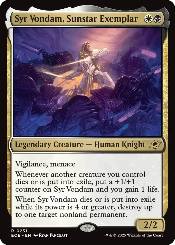 Syr Vondam, Sunstar Exemplar [EOE]