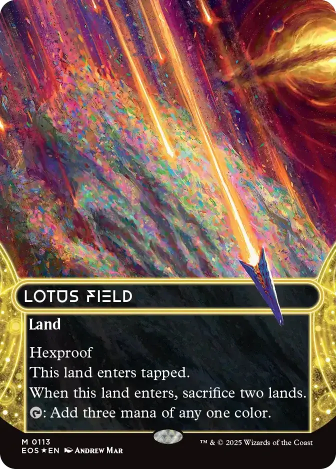 Lotus Field <borderless - galaxy foil> [EOS] (F)