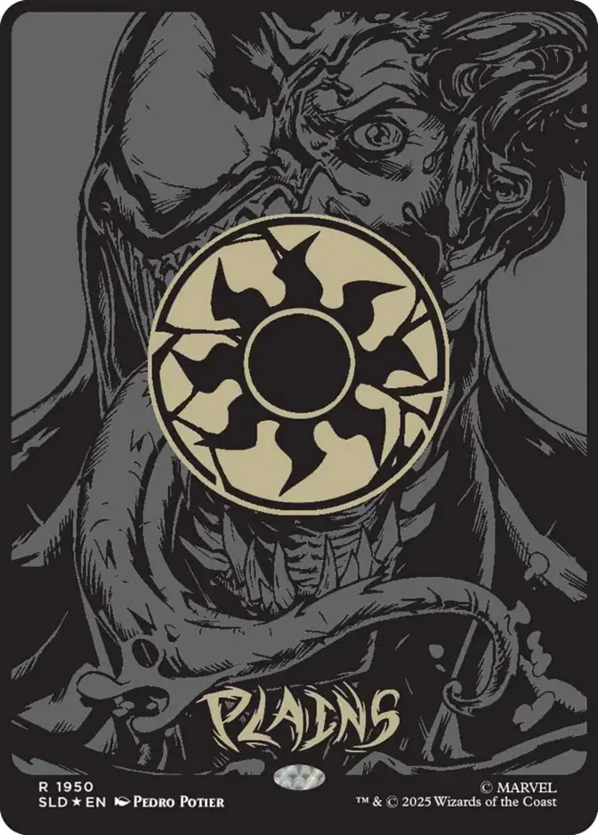 Plains <Spider-Man: Mana Symbiote - Raised Foil> [SLD] (F)