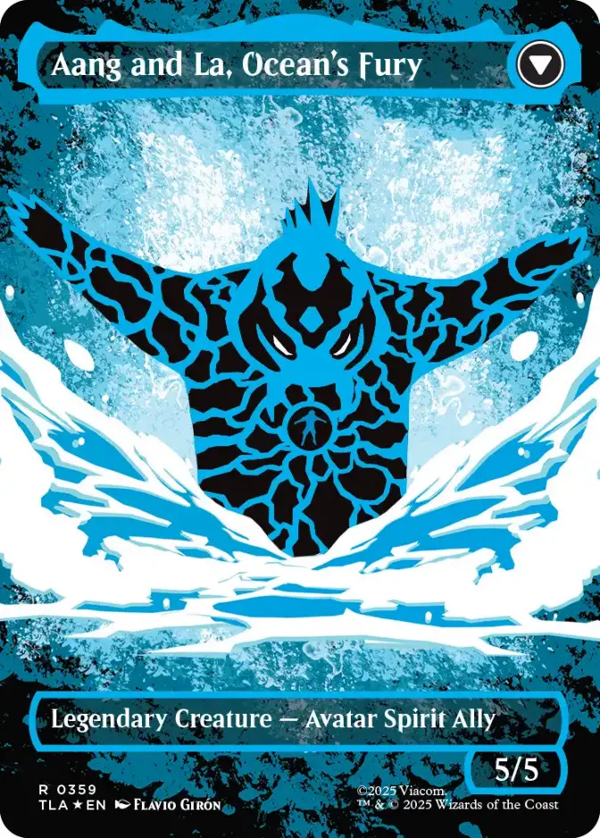 Aang and La, Ocean's Fury <borderless outline> [TLA]