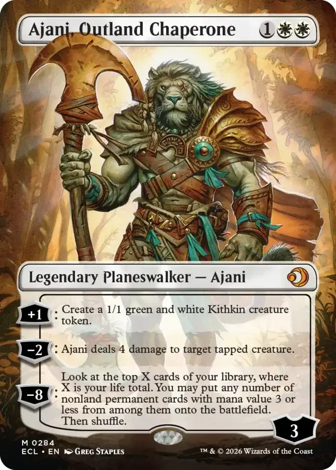 Ajani, Outland Chaperone <borderless> [ECL]