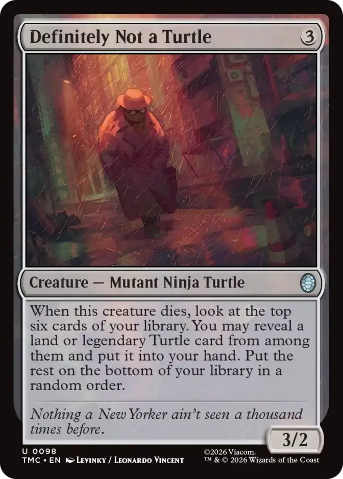 Definitely Not a Turtle [TMC]