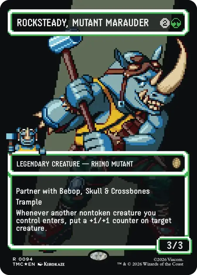 Rocksteady, Mutant Marauder <borderless pixel> [TMC]
