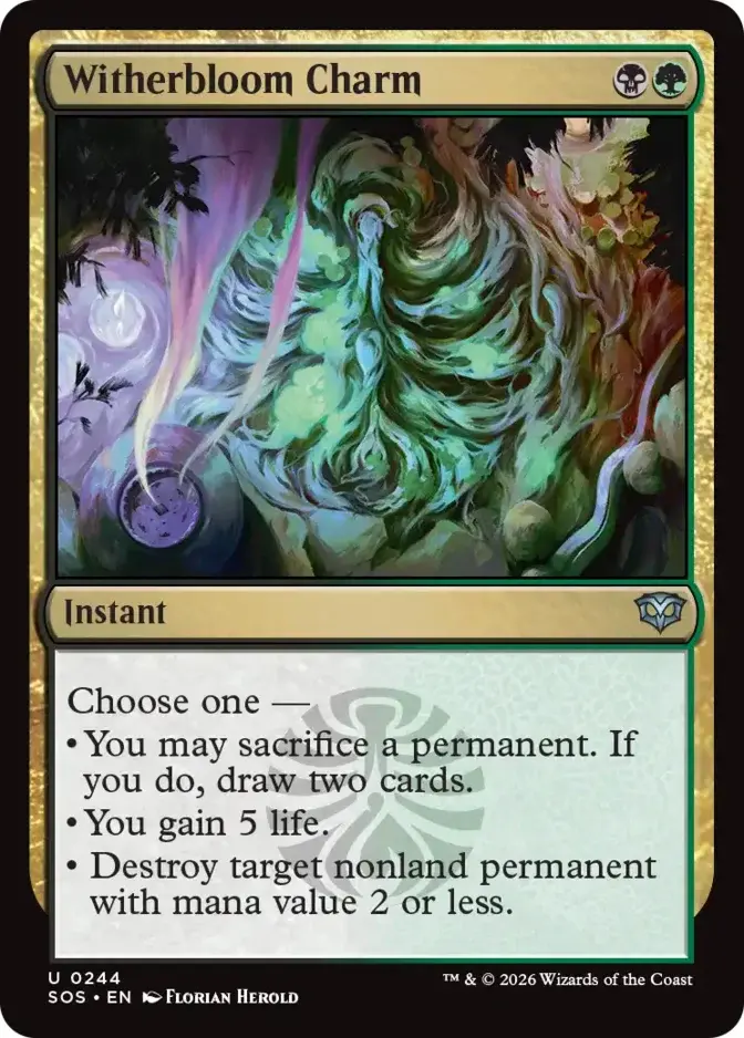 Witherbloom Charm <019d4526-deb0-7287-ae39-c991e8464990> [SOS]