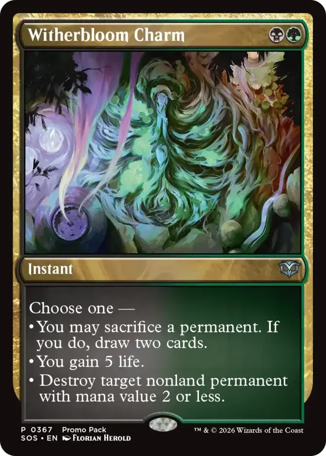 Witherbloom Charm <019d4526-f644-7fdf-86a8-27a9a1ab03f6> [SOS]