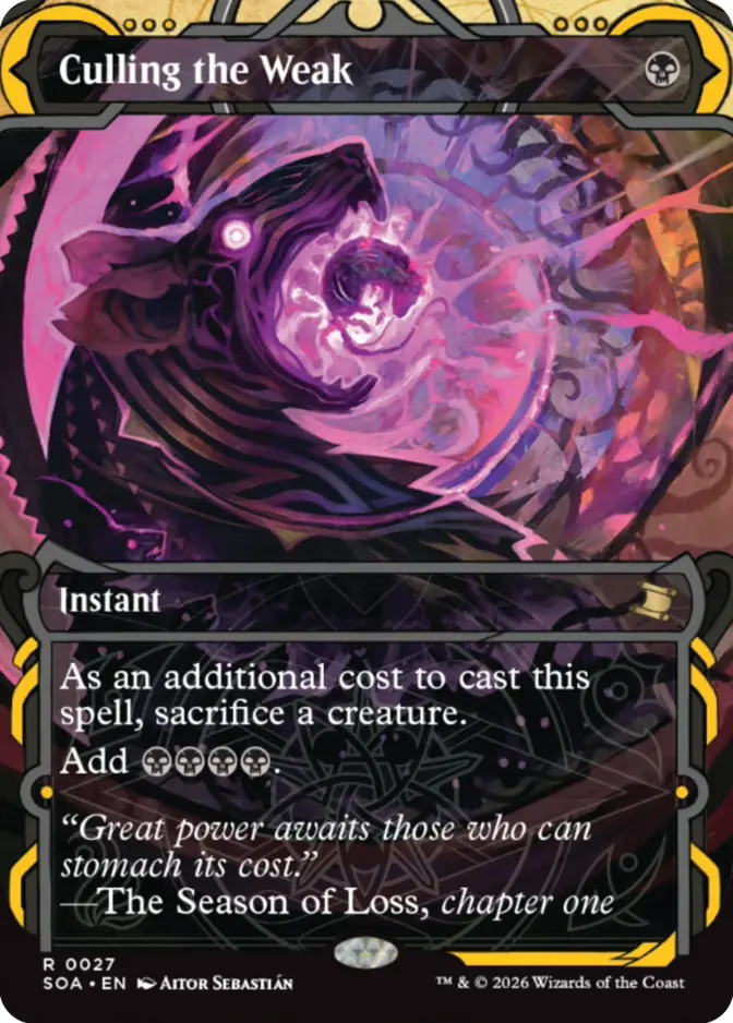 Culling the Weak <019d690a-af56-769f-9219-d3858e24df8a> [SOA]