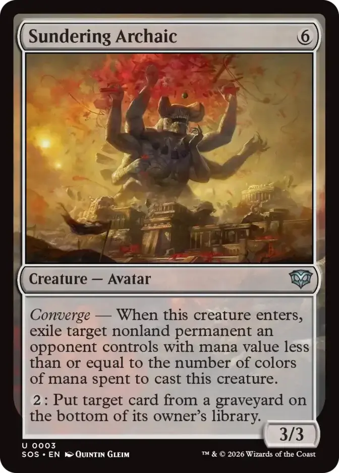 Sundering Archaic <019d6da1-2c64-76b0-bf9e-b145b7e21615> [SOS] (F)