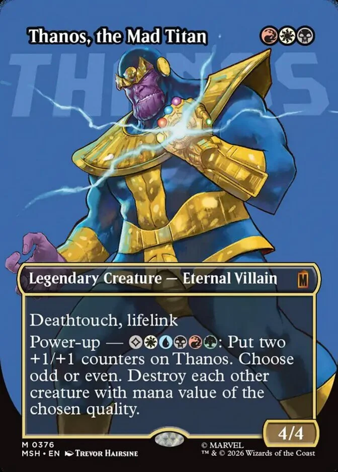 MTG 英語版 Foil 「マッドタイタン、サノス」 ボーダレス Thanos, the Mad Titan, Marvel Super Heroes (MSH) Price History