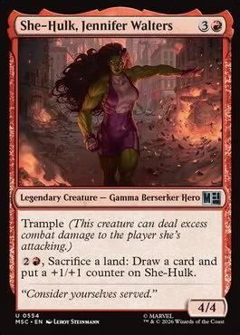 MTG Jennifer Walters She-Hulk 両面カード She-Hulk, Jennifer Walters, Marvel Super Heroes Commander (MSC) Price
