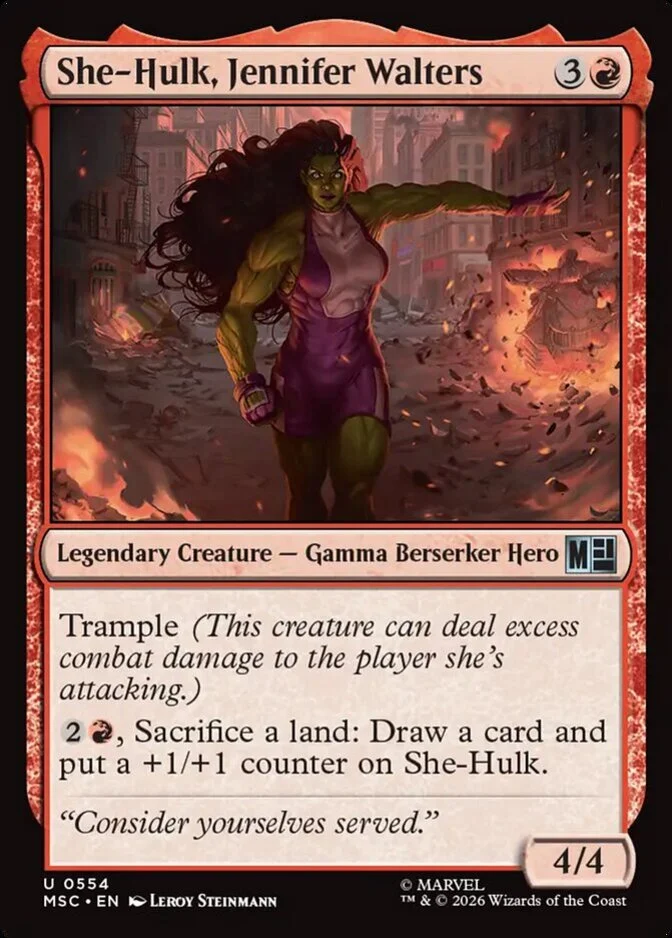 MTG Jennifer Walters She-Hulk 両面カード She-Hulk, Jennifer Walters, Marvel Super Heroes Commander (MSC) Price