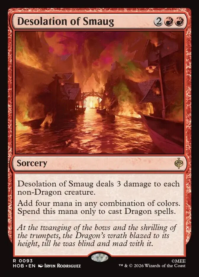 smaug mtg card unique look smaug the magnificent revealed :
