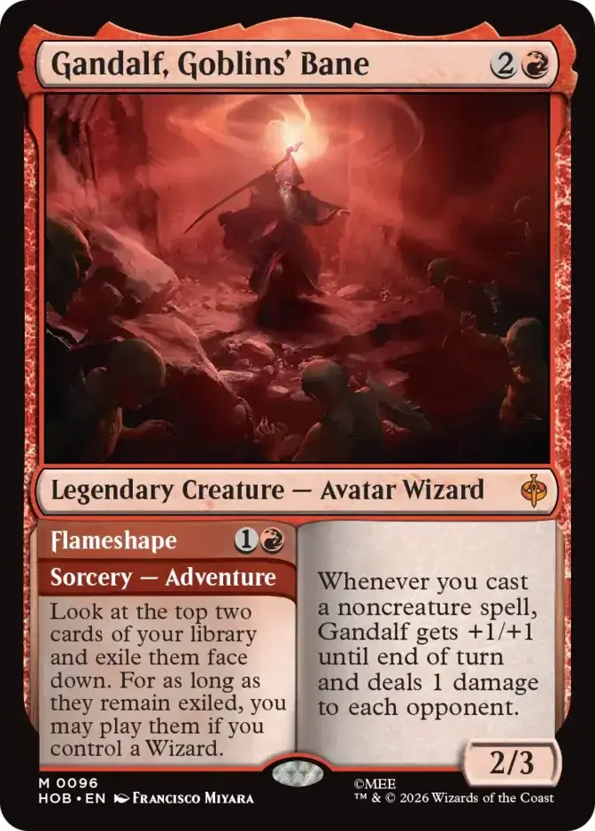 mtg gandalf card the White LotR DOUBLE TRIGGERS Magic Custom Commander Deck Whenever the Ring tempts you Gandalf, Goblins' Bane, The Hobbit