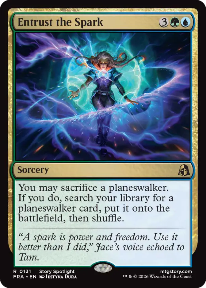 Entrust the Spark from Magic: The Gathering Reality Fracture