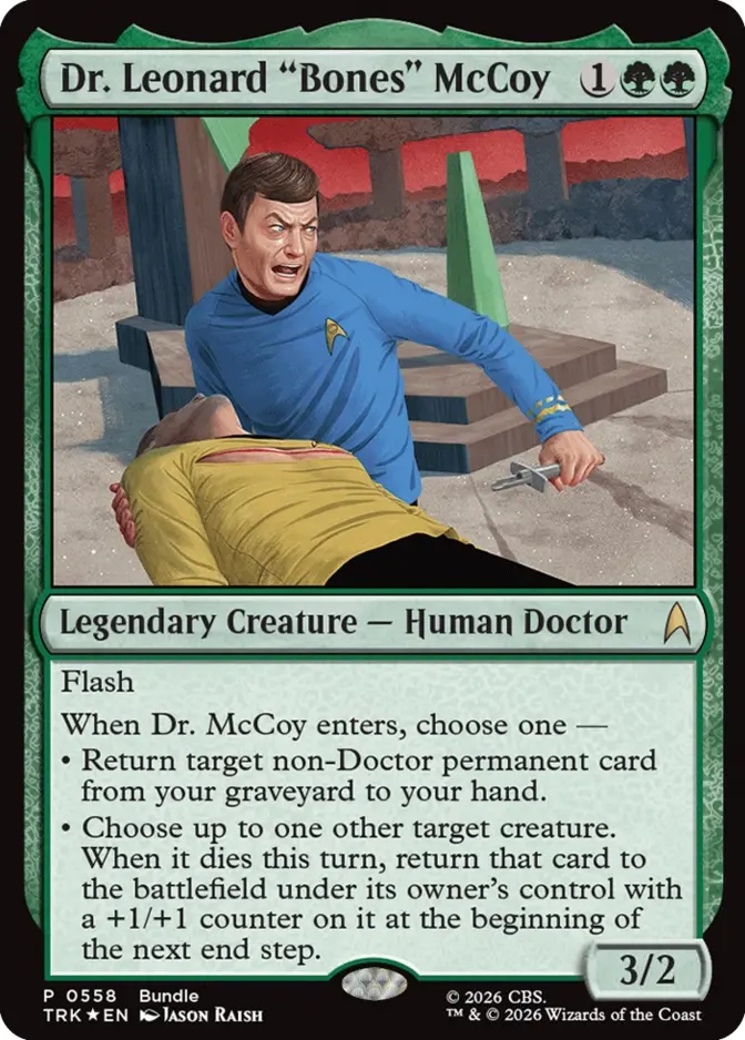 Dr. Leonard "Bones" McCoy <01a17fcf-bd86-723b-9211-1cde853579df> [TRK]
